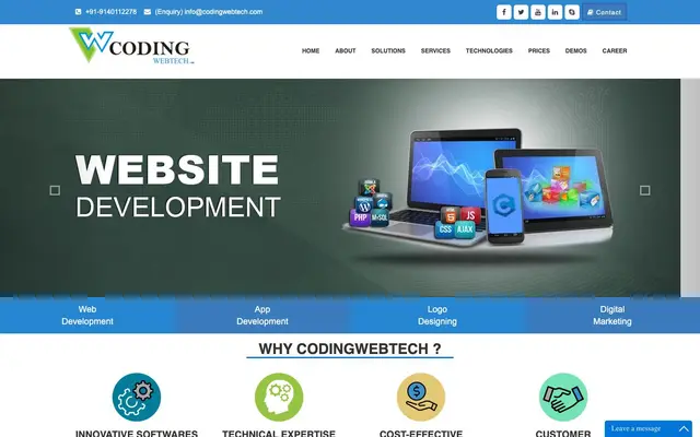 Coding WebTech Pvt. Ltd. website