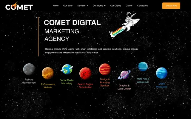 Comet Digital Marketing website
