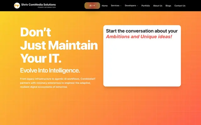 Shriv ComMedia Solutions website