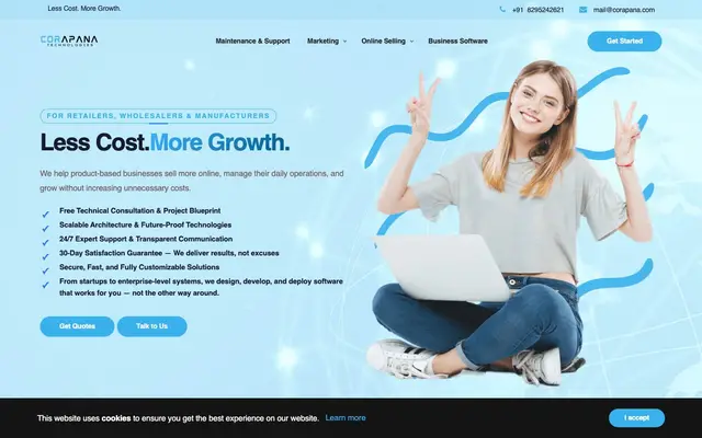 Corapana Technologies website