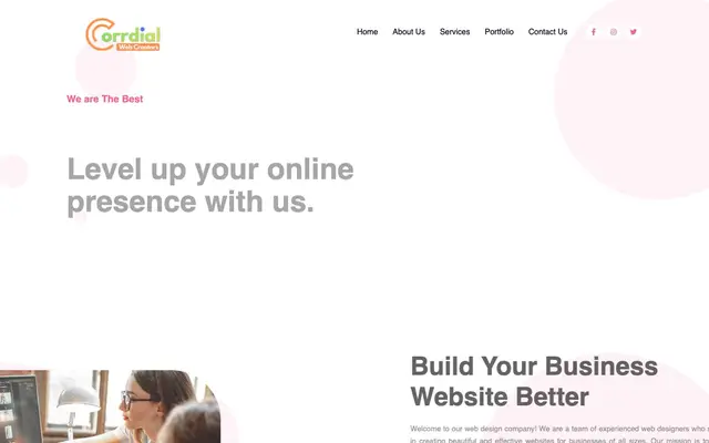 Cordial Web Creators website