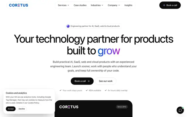Coretus Technologies (P) Ltd website