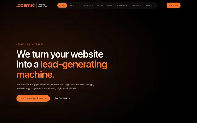 Cosmic Technologies website