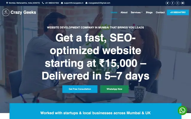 Crazy Geeks website