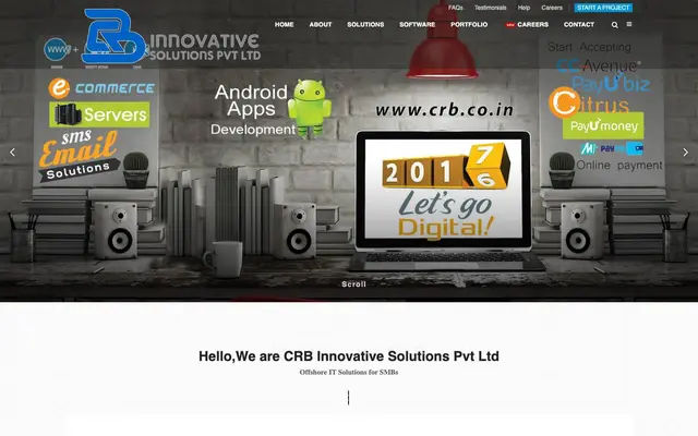 CRB Innovative Solutions Pvt Ltd website