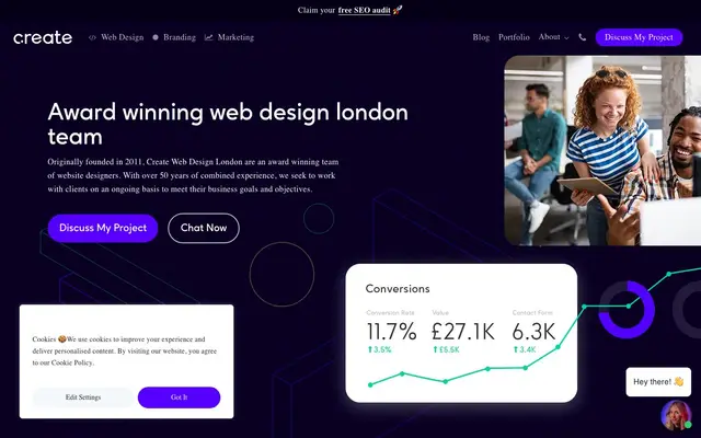 Create Web Design London website