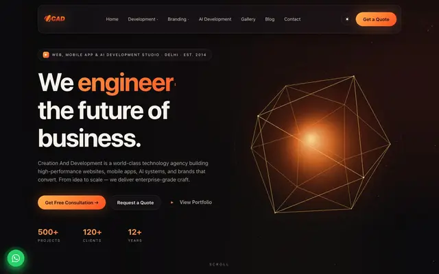 Creation and Development (CAD) - Digital Marketing Agency website