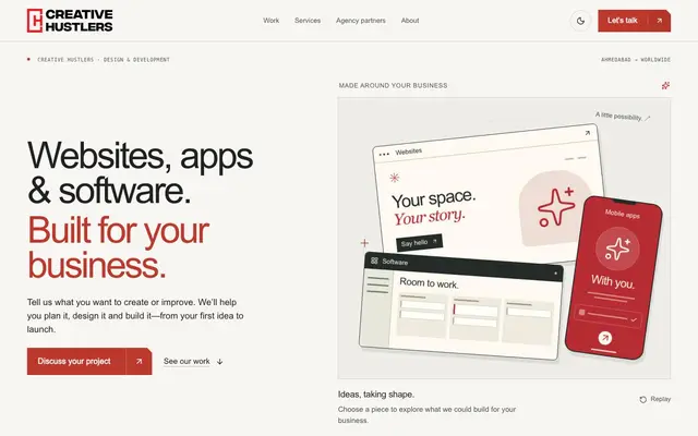 Creative Hustlers - App Development Company website