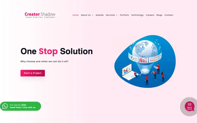 Creator Shadow Software Pvt. Ltd. website