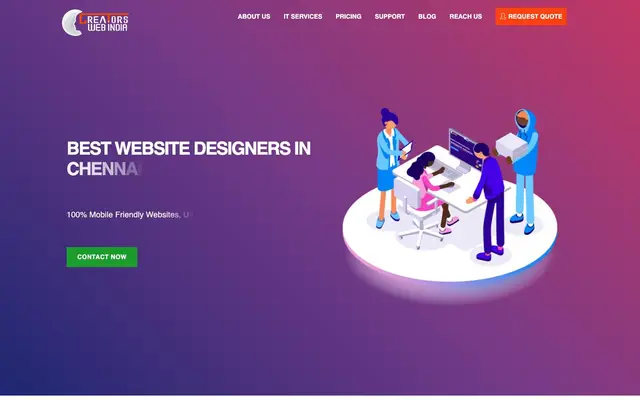 Creators Web India website