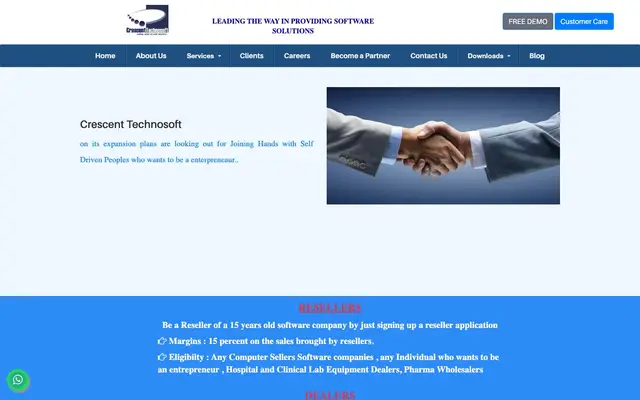 Crescent Technosoft website