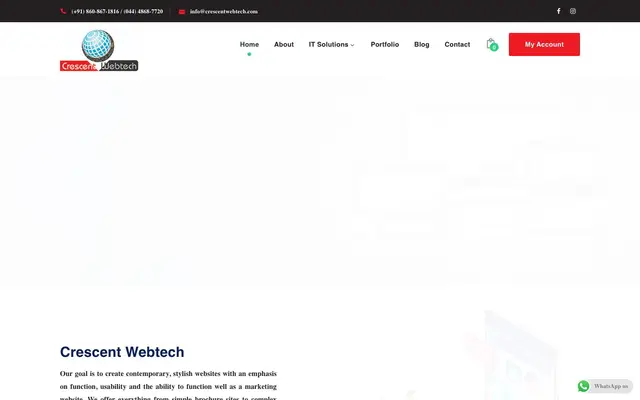 Crescent Webtech website