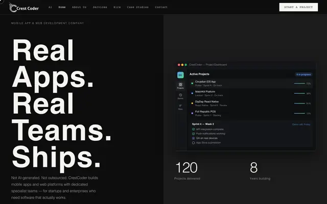 Crest Coder Private Limited website