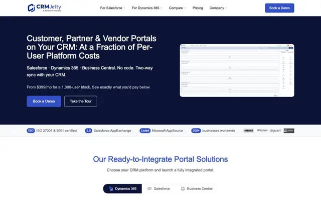 CRMJetty website