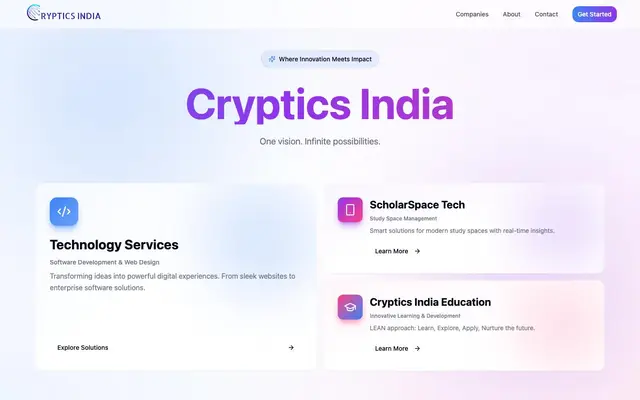 Cryptics India website