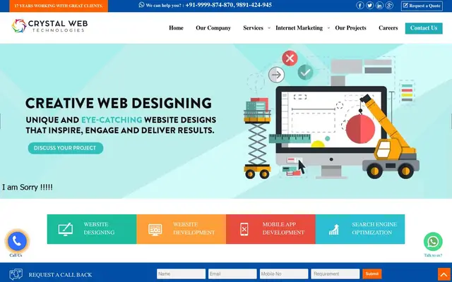 Crystal Web Technologies website