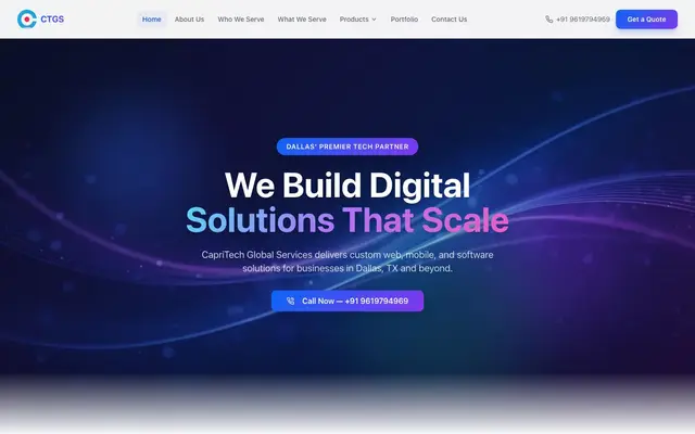 CapriTech Global Services - Mobile app Development Company website