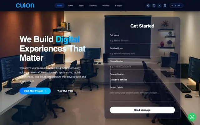 Cuion Technologies website