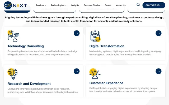 CXNext Technologies Private Limited website