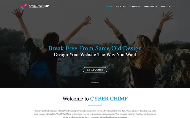 Cyber Chimp website