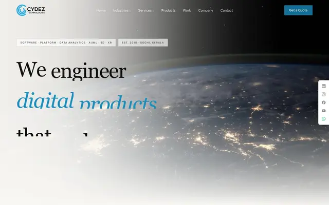 Cydez Technologies Private Limited website