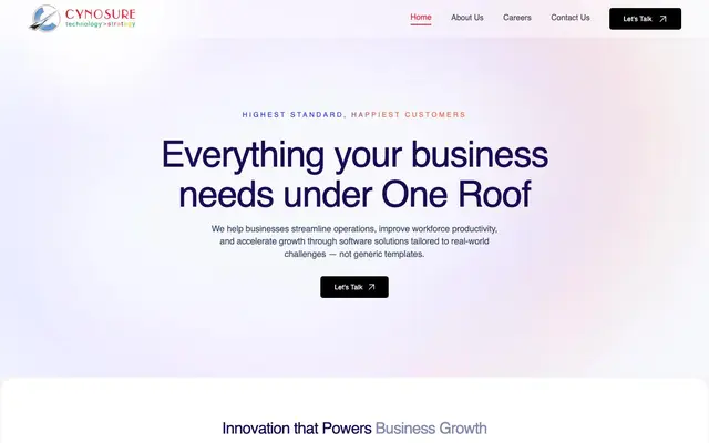 Cynosure Technologies Pvt Ltd website
