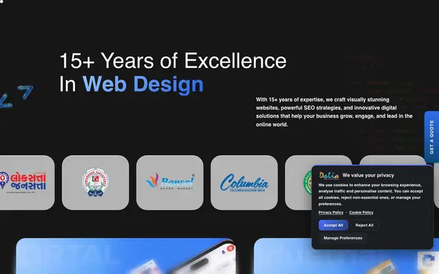 Dalia Web & Soft Solution website