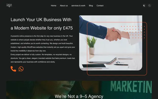 Dana Media Web Design Studio website
