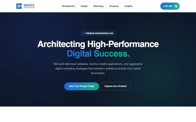 Dassys Solution | Designing Studio | UI/UX Design | Mobile App Design | Front-End, Shopify & WordPress Website Development website
