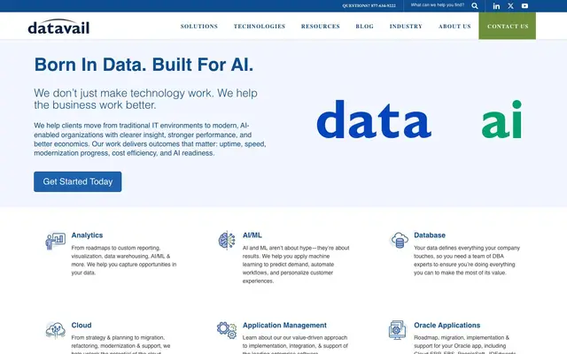 Datavail Infotech IND PVT LTD. website