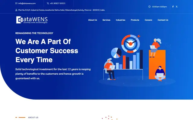 DataWENS Technologies Pvt Ltd website