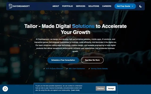 DAYDREAMSOFT INFOTECH LLP website