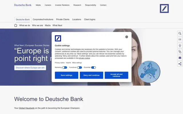 Deutsche Bank Global Technology website