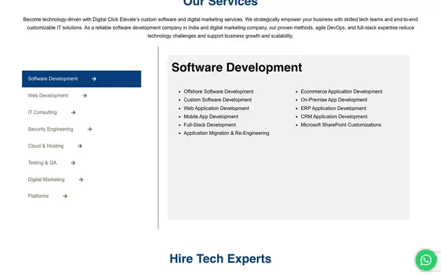 Digital Click Elevate website