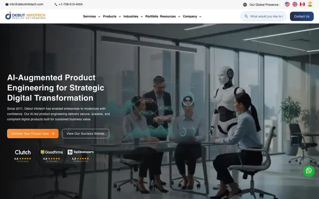 Debut Infotech Pvt. Ltd website
