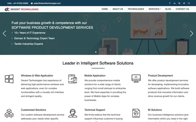 Decent Technologies website