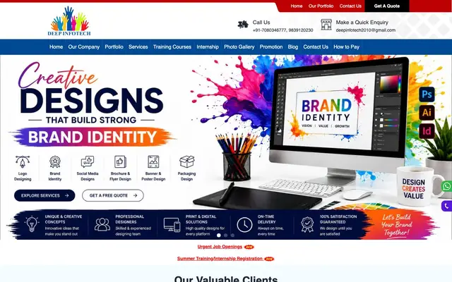Deep Infotech IT Company Lucknow website
