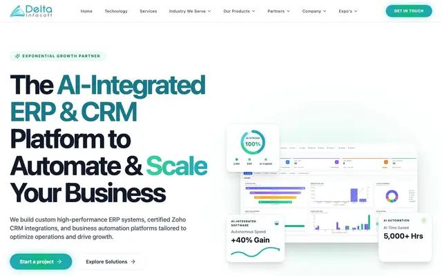 Delta Infosoft Pvt. Ltd. website