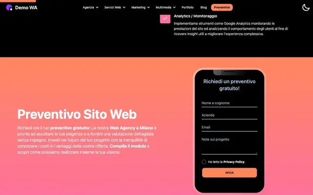 Demo WA | Web Agency Milano website