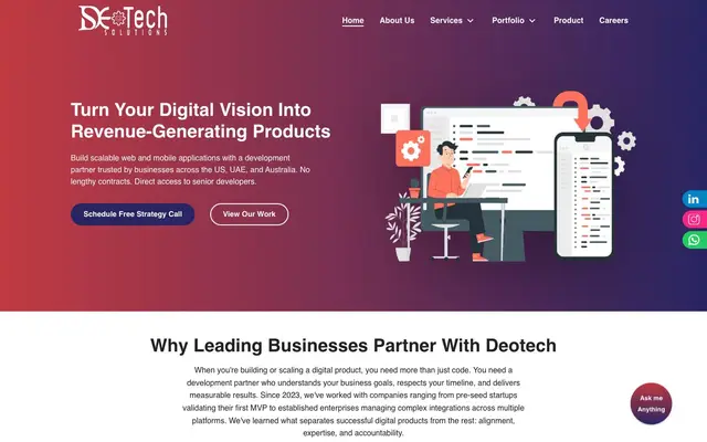 DeoTech Solutions website