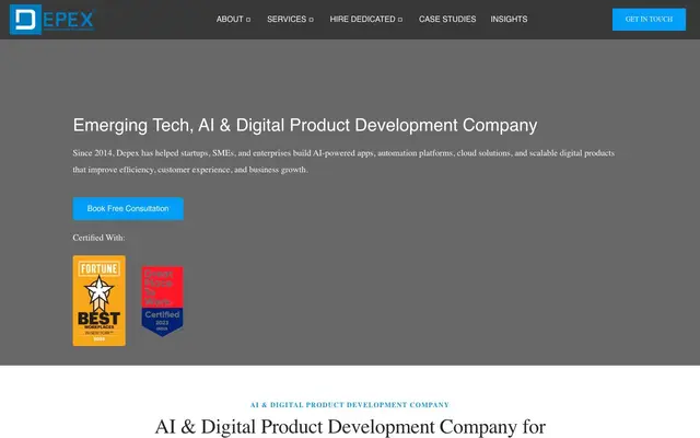 Depex Technologies website