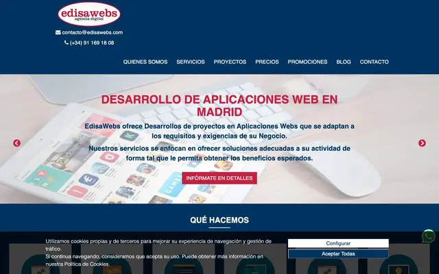 Edisa Webs Agencia Digital website