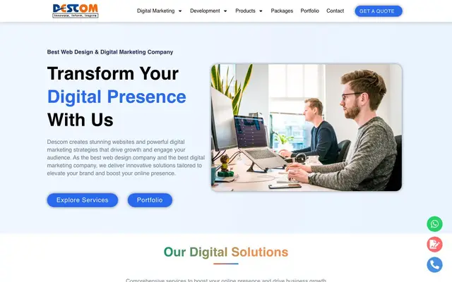 Descom Softwares Private Limited website