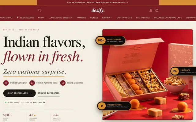 Desify.in website