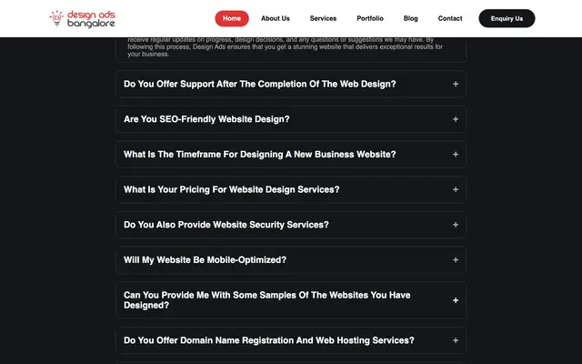 Designadsbangalore website