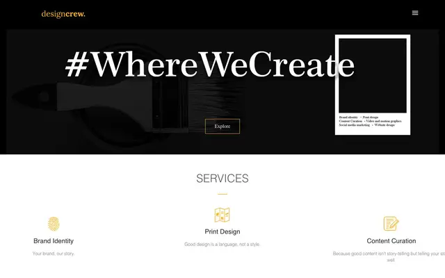 DESIGN CREW website