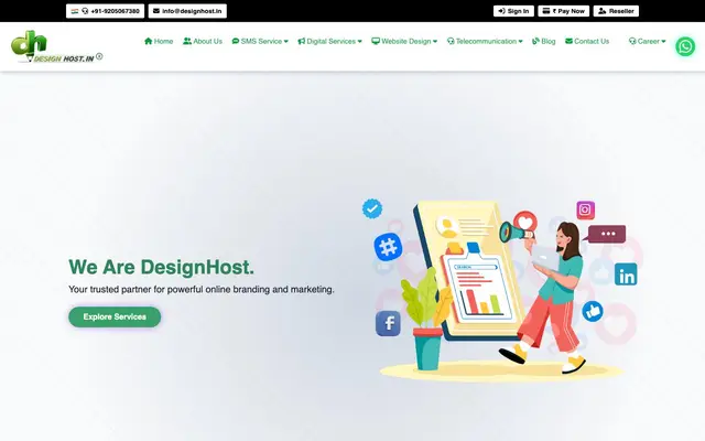 Design Host website
