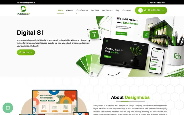 DesignHubs - Website, Software & App Development, AI Automation Company website