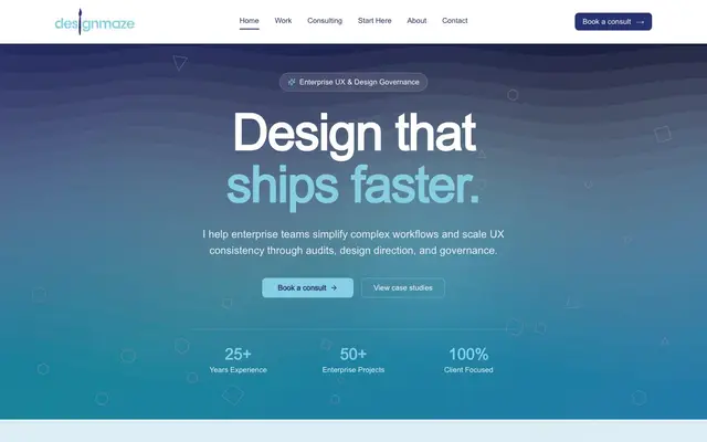 Designmaze website