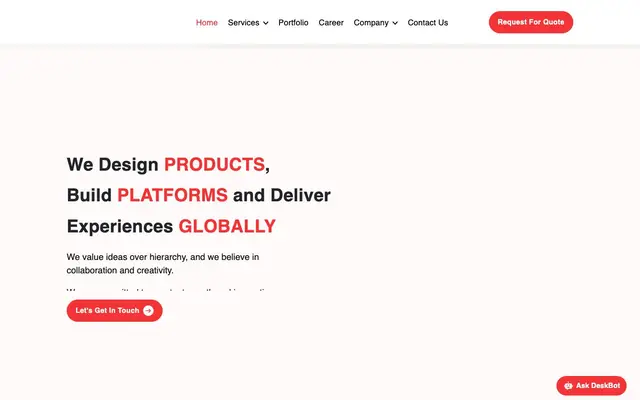 Deskcode Solution Pvt. Ltd. website